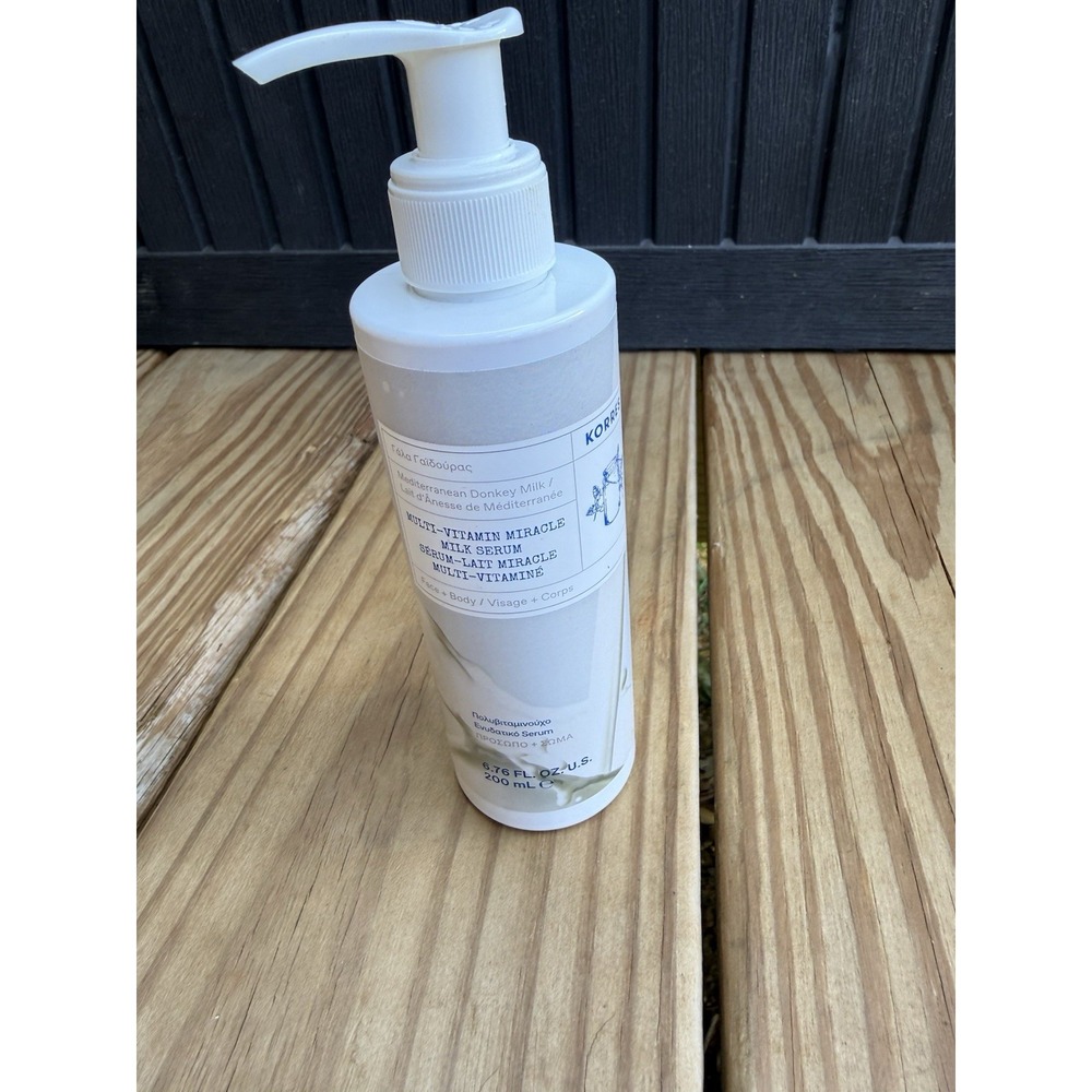 Korres Multi Vitamin Miracle Milk Serum Donkey Face Body 6.76 Oz 200 ml